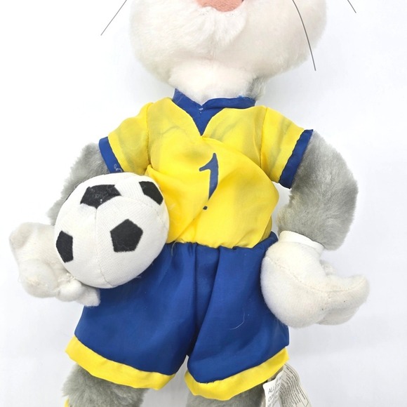 Vintage 1998 Looney Tunes Bugs Bunny Soccer Plush ACE Play-By-Play 16" NWT - Picture 3 of 9